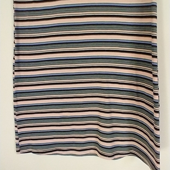 So 90's Y2K Grunge Striped Collared Midi Dress Size Small - Picture 9 of 11